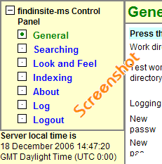 Control Panel menu